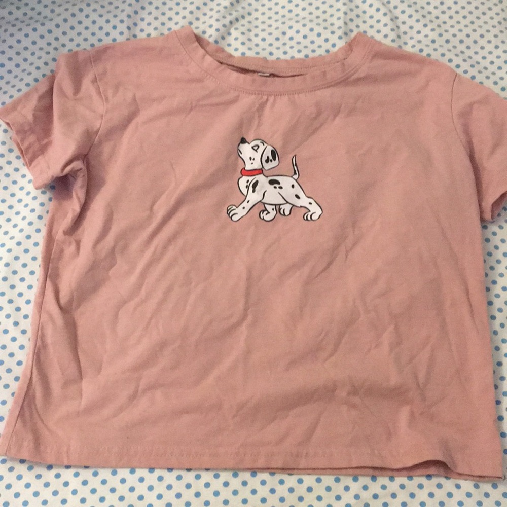 Light dusty pink crop shirt